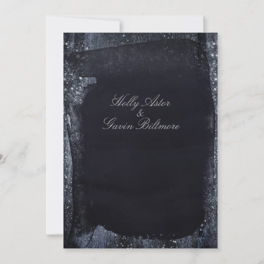 Silver Starry Mariage de nuit 2 Invitation Suite (Dos)