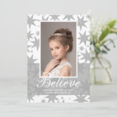 Silver Stars kerstfoto Feestdagenkaart (Staand voorkant)