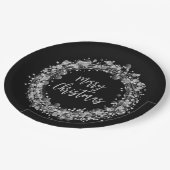 Silver Stars Merry Kerstmis Papieren Bordje (Gekanteld)