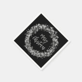 Silver Stars Merry Kerstmis Servet (Hoek)