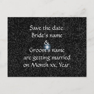 Silver Stars on Black Bewaar de datum Briefkaarten