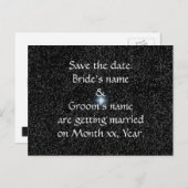 Silver Stars on Black Bewaar de datum Briefkaarten (Voorkant / Achterkant)