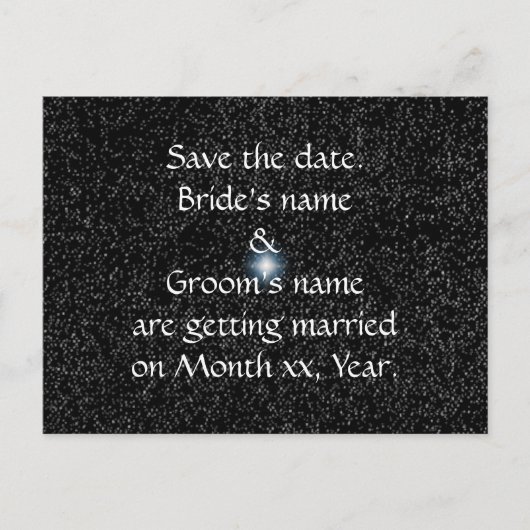 Silver Stars on Black Bewaar de datum Briefkaarten (Voorkant)
