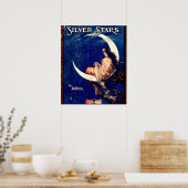 Silver Stars Vintage Poster (Keuken)