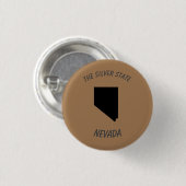 Silver State Badge Ronde Button 3,2 Cm (Voorkant /achterkant)