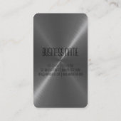 Silver Steel Metal Visitekaartje (Achterkant)