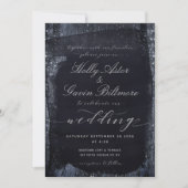 Silver Sterrennacht Wedding 2 Invitation Suite Kaart (Voorkant)
