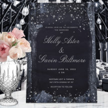 Silver Sterrennacht Wedding Invitation Suite