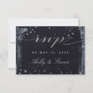 Silver Sterrennacht Wedding Mail-In RSVP