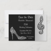 Silver Stiletto & Treble Cleft 25th sparen de Datu Save The Date (Achterkant)