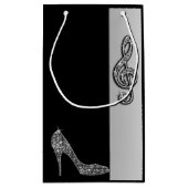 Silver Stiletto & Treble Cleft 50e verjaardag Klein Cadeauzakje (Achterkant)