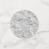 Silver Stone 25th Silver Wedding Jubileum Confetti (Kleine voorkant)