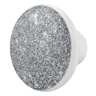 Silver Stone Gary Gold Marble Paars Glitter Ceram Keramische Knop