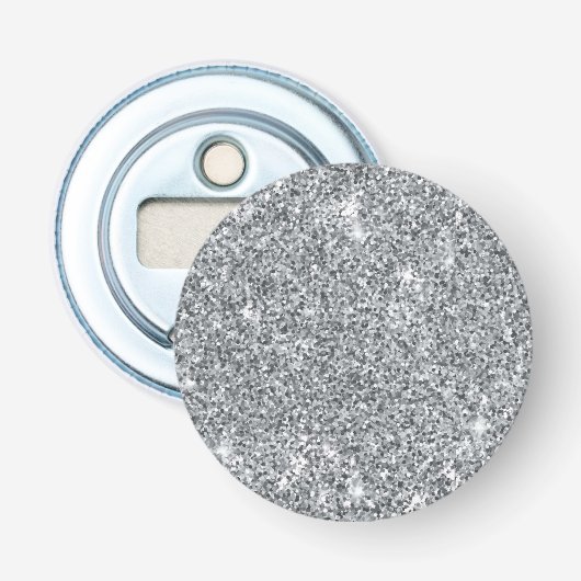 Silver Stone Gary Gold Marble Paarse Glitter Button Flesopener (Voorkant)