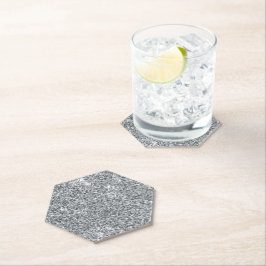 Silver Stone Gary Gold Marble Paarse Glitter Kartonnen Onderzetters