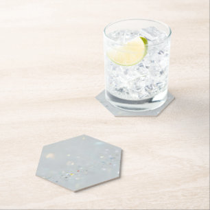 Silver Stone Gary Gold Marble Paarse Glitter Kartonnen Onderzetters