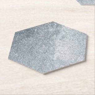 Silver Stone Gary Gold Marble Paarse Glitter Kartonnen Onderzetters