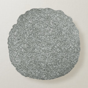 Silver Stone Gary Gold Marble Paarse Glitter Rond Kussen