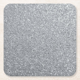 Silver Stone Gary Gold Marble Paarse Glitter Vierkante Kartonnen Onderzetter