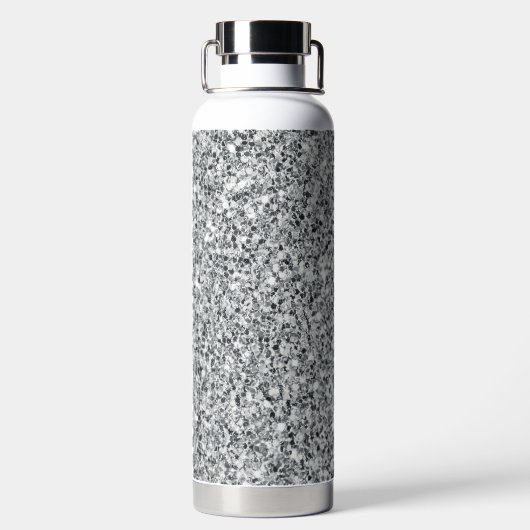 Silver Stone Gary Gold Marble Paarse Glitter Waterfles (Achterkant)