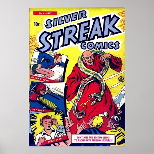 Silver Streak Comics 004 paper8fiche JVJ Poster (Voorkant)