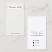 Silver Stripe Elegant Display Visitekaartje (Voorkant / Achterkant)