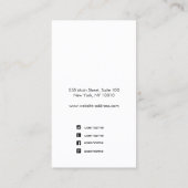 Silver Stripe Elegant Display Visitekaartje (Achterkant)