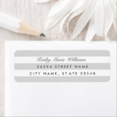 Silver Striped Adresetiketten Etiket (Insitu)