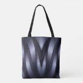 Silver Striped, Silver Tas, Beach Bag, Striped Draagtas (Achterkant)