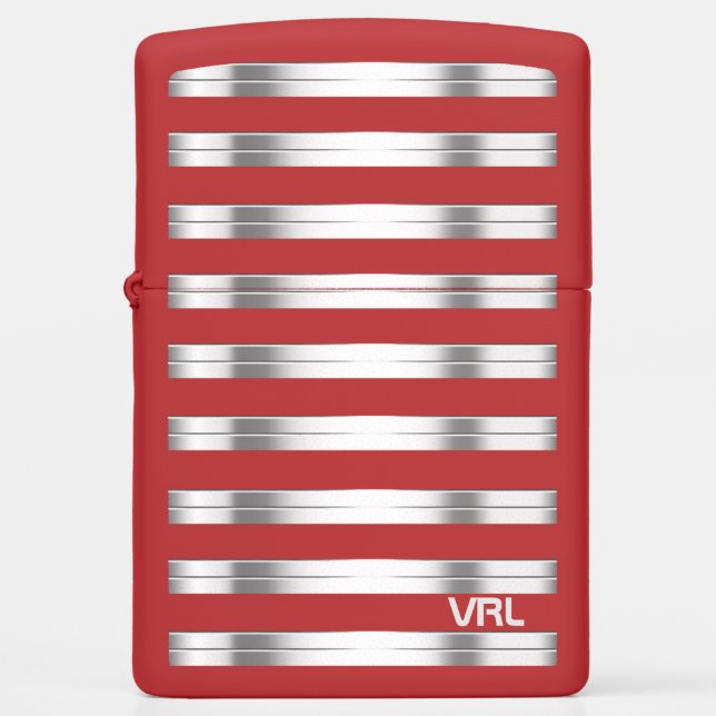 Silver Striped Zippo Lighter (Voorkant)