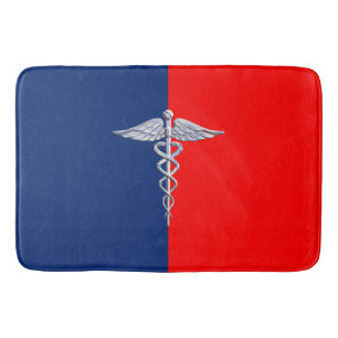 Silver Style Caduceus Medical Symbol League Badmat