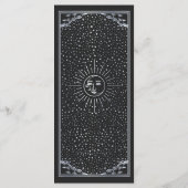 Silver Sun and Moon Tarot Wedding Flat Menu (Dos)