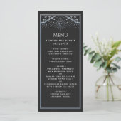 Silver Sun and Moon Tarot Wedding Flat Menu (Debout devant)