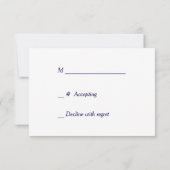Silver Swirl Bleu Clair Mariage RSVP (Dos)