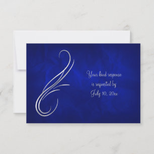 Silver Swirl Bleu Clair Mariage RSVP