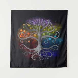 Silver Swirl-boom Wandkleed