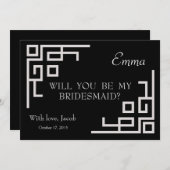 Silver Swirl Serez-Vous Mon Invitation D'Épouse (Devant / Derrière)