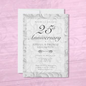 Silver Swirls 25e bruiloft Jubileum uitnodiging
