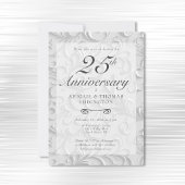 Silver Swirls 25e bruiloft Jubileum uitnodiging
