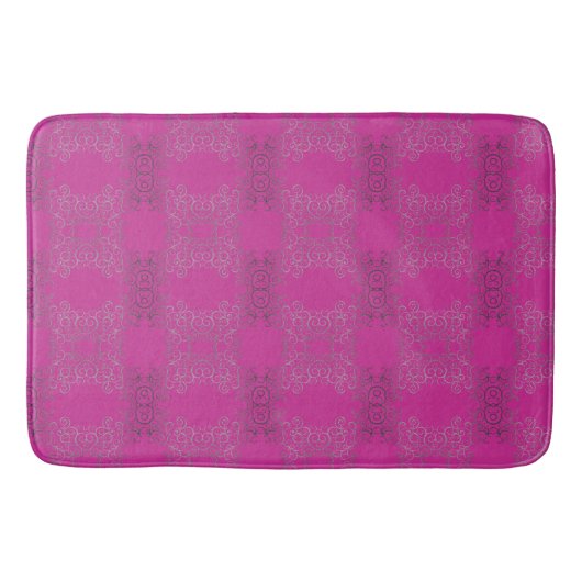 Silver Swirls Arabesque Bath Mat (Voorkant)