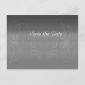 Silver Swirls Jubileum Sla de datum op Aankondigingskaart (Voorkant)