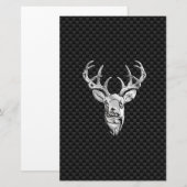 Silver Symbolic deer op de stijlpagina van de kool Briefpapier (Voorkant / Achterkant)