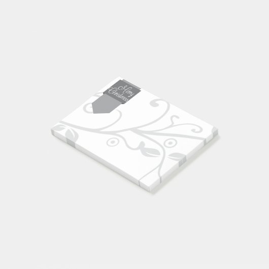 Silver Tab en Vlurig kerst Post-it® Notes (Schuin)