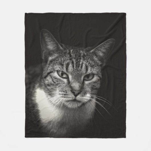 SILVER TABBY CAT FLEECE DEKEN (Voorkant)