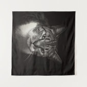 SILVER TABBY CAT WANDKLEED (Voorkant (horizontaal))
