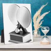 Silver table tennis trofee fotoplaat (Zijkant)