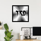 Silver Taekwondo TKD Poster (Thuiskantoor)