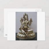 SILVER TARA BUDDHIST GODDESS BRIEFKAART (Voorkant / Achterkant)