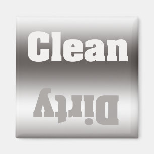 Silver Taupe Dirty Clean Magnet Magneet