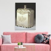 Silver tea canister van Paul de Lamerie Canvas Afdruk (Insitu (Woonkamer))